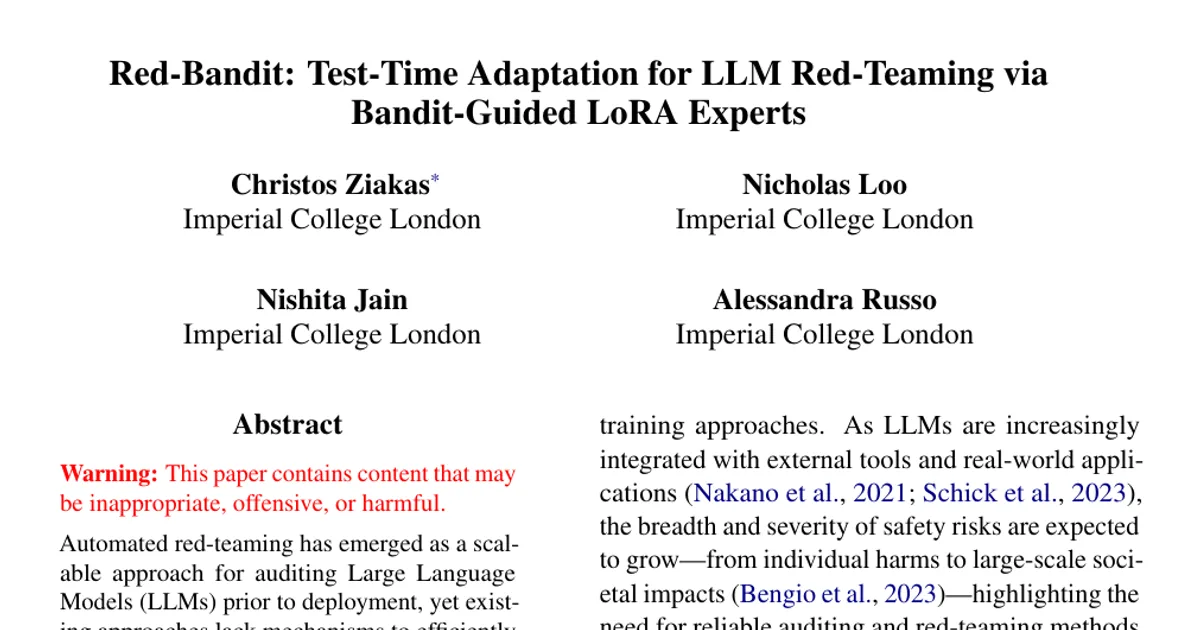 Red-Bandit: Test-Time Adaptation for LLM Red-Teaming via Bandit-Guided LoRA Experts