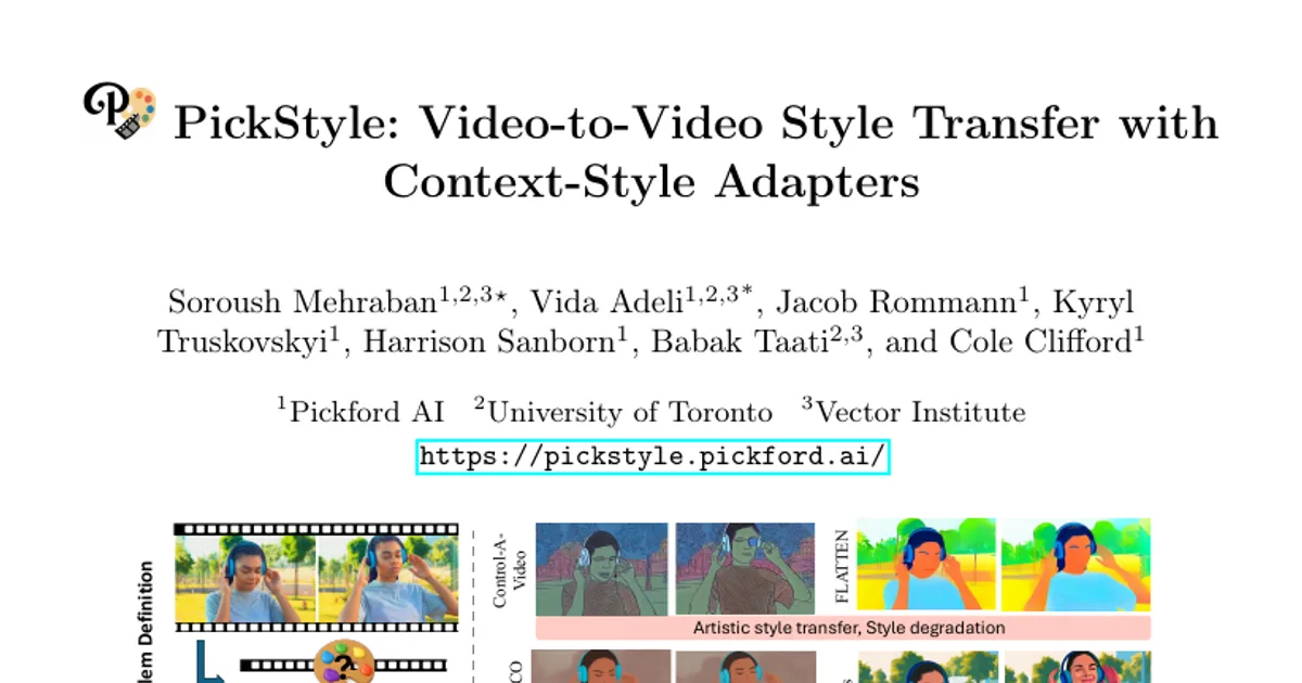 PickStyle: Video-to-Video Style Transfer with Context-Style Adapters
