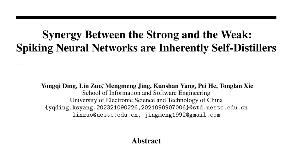Synergy Between the Strong and the Weak: Spiking Neural Networks are Inherently Self-Distillers