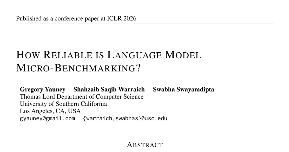 How Reliable is Language Model Micro-Benchmarking?