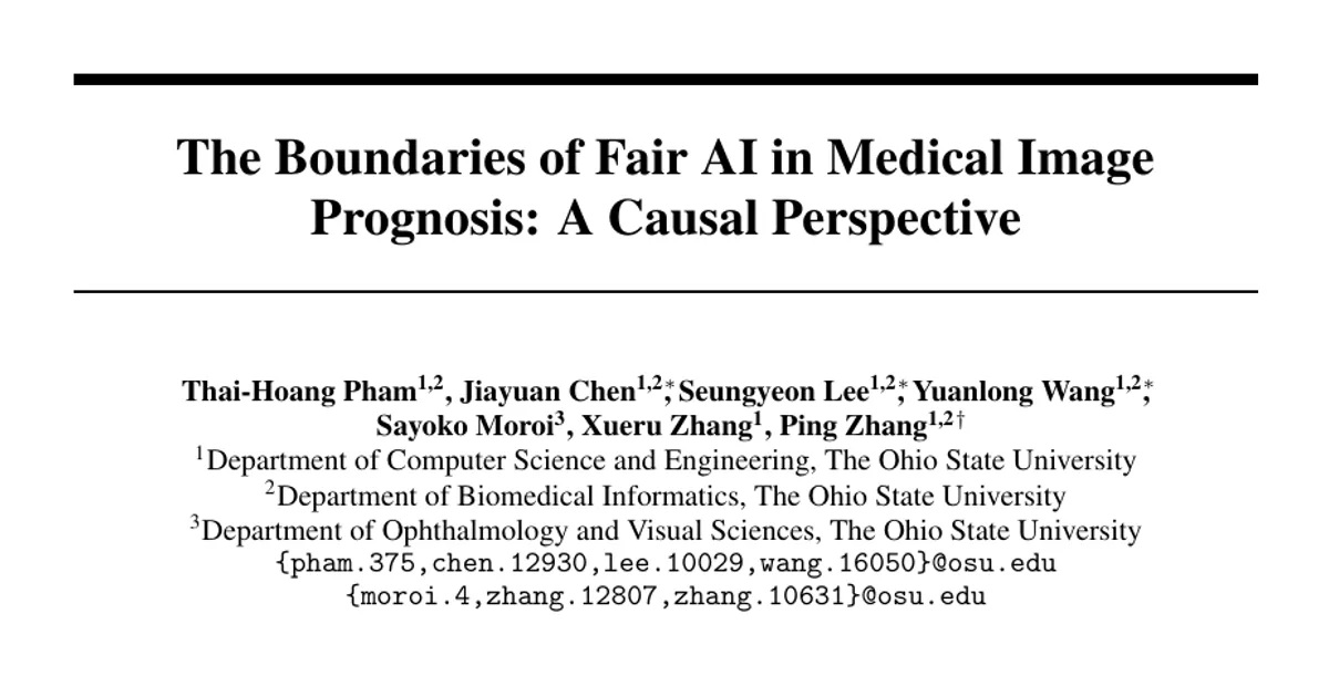 The Boundaries of Fair AI in Medical Image Prognosis: A Causal Perspective
