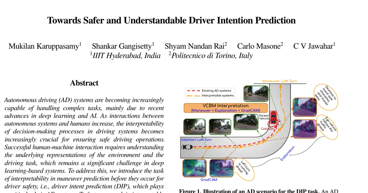 Towards Safer and Understandable Driver Intention Prediction