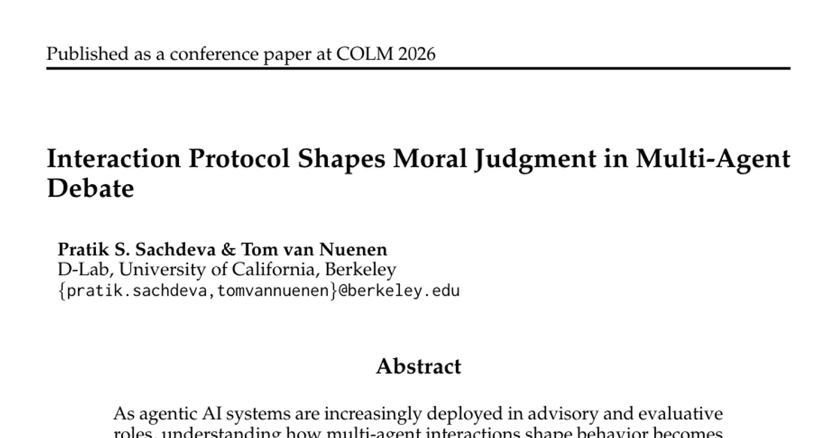 Interaction Protocol Shapes Moral Judgment in Multi-Agent Debate