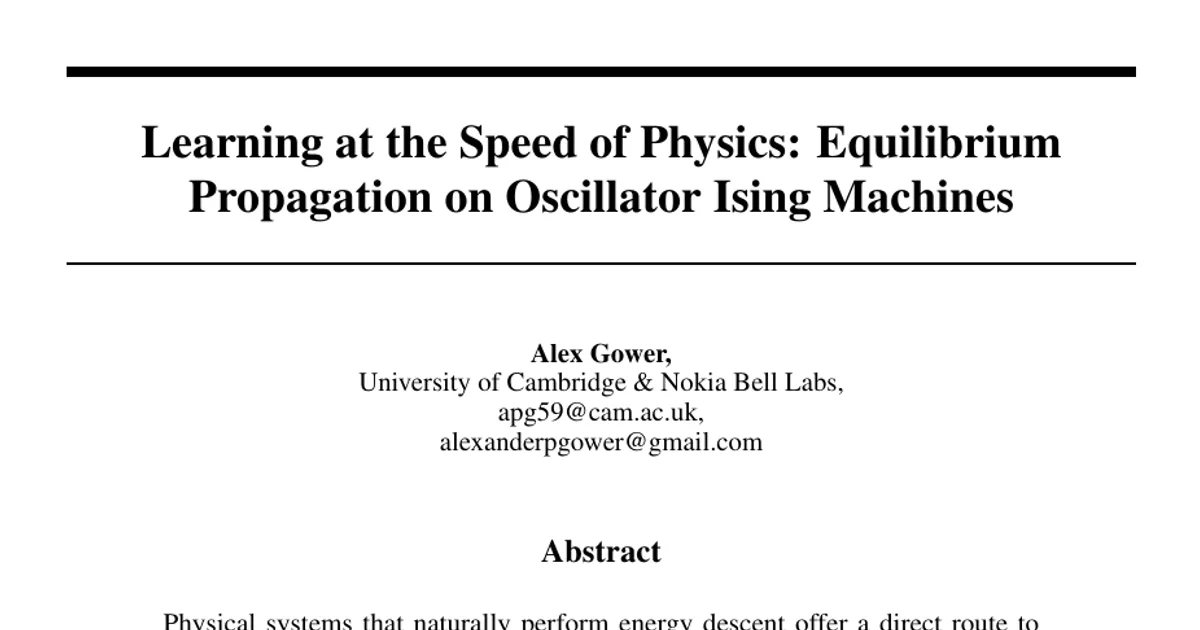 Learning at the Speed of Physics: Equilibrium Propagation on Oscillator Ising Machines