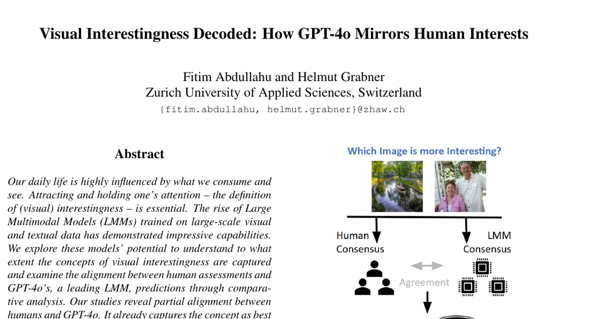 Visual Interestingness Decoded: How GPT-4o Mirrors Human Interests