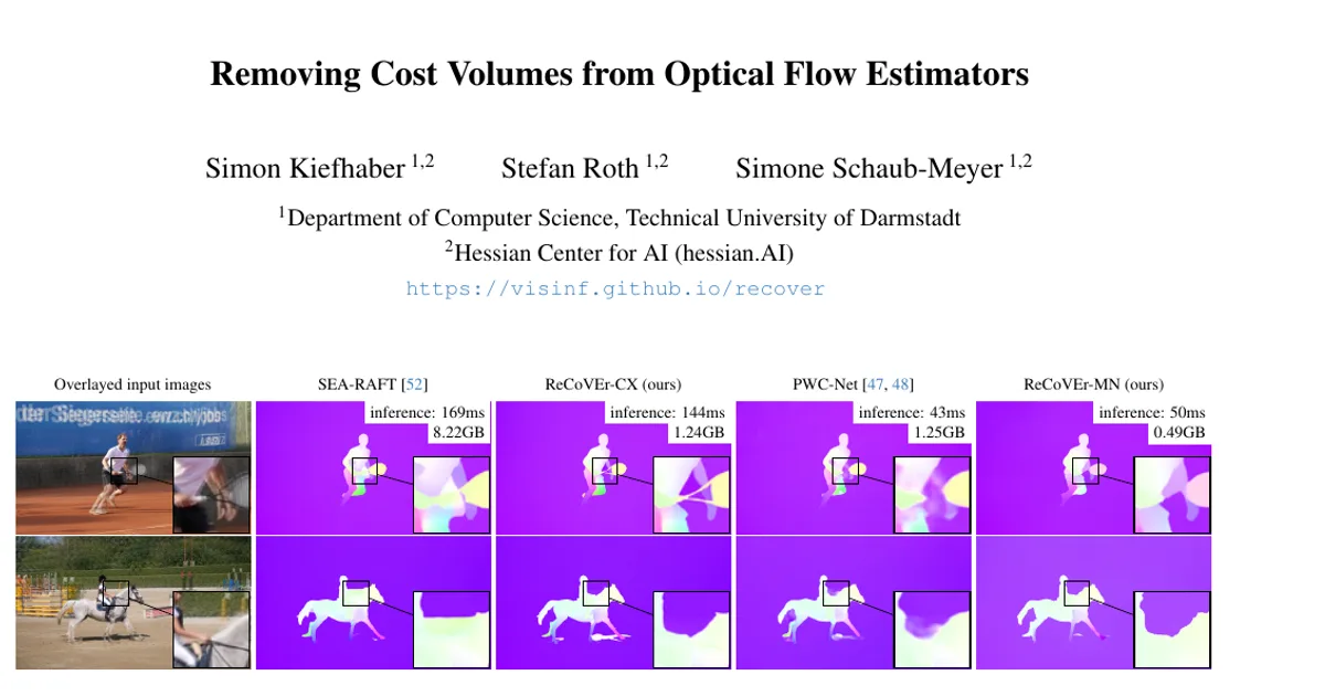 Removing Cost Volumes from Optical Flow Estimators
