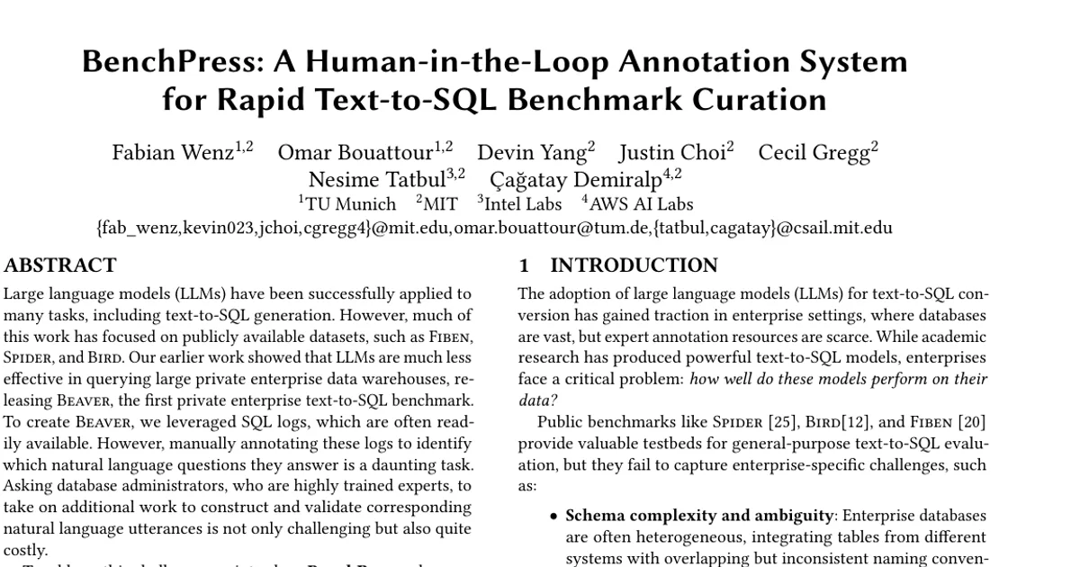 BenchPress: A Human-in-the-Loop Annotation System for Rapid Text-to-SQL Benchmark Curation