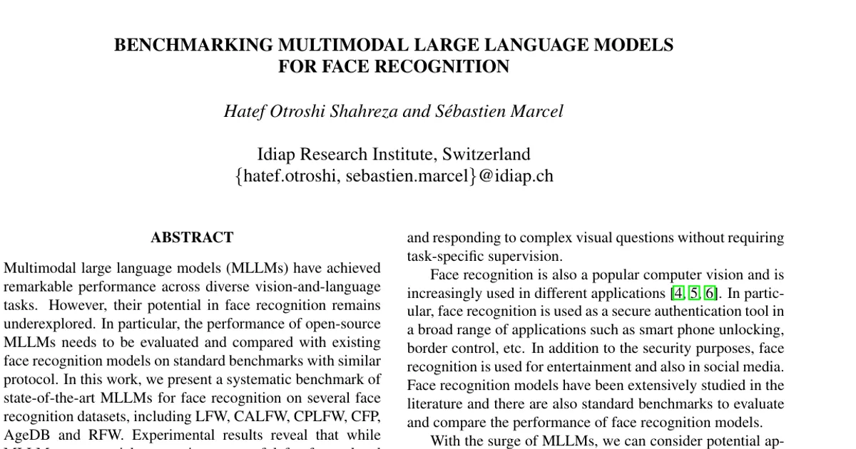 Benchmarking Multimodal Large Language Models for Face Recognition