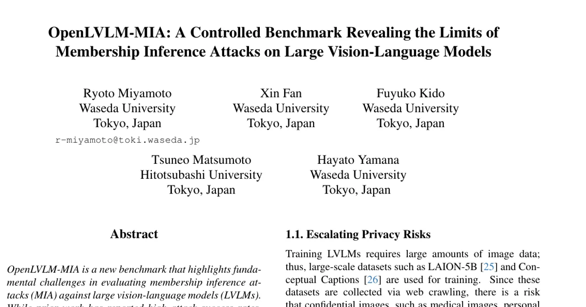 OpenLVLM-MIA: A Controlled Benchmark Revealing the Limits of Membership Inference Attacks on Large Vision-Language Models