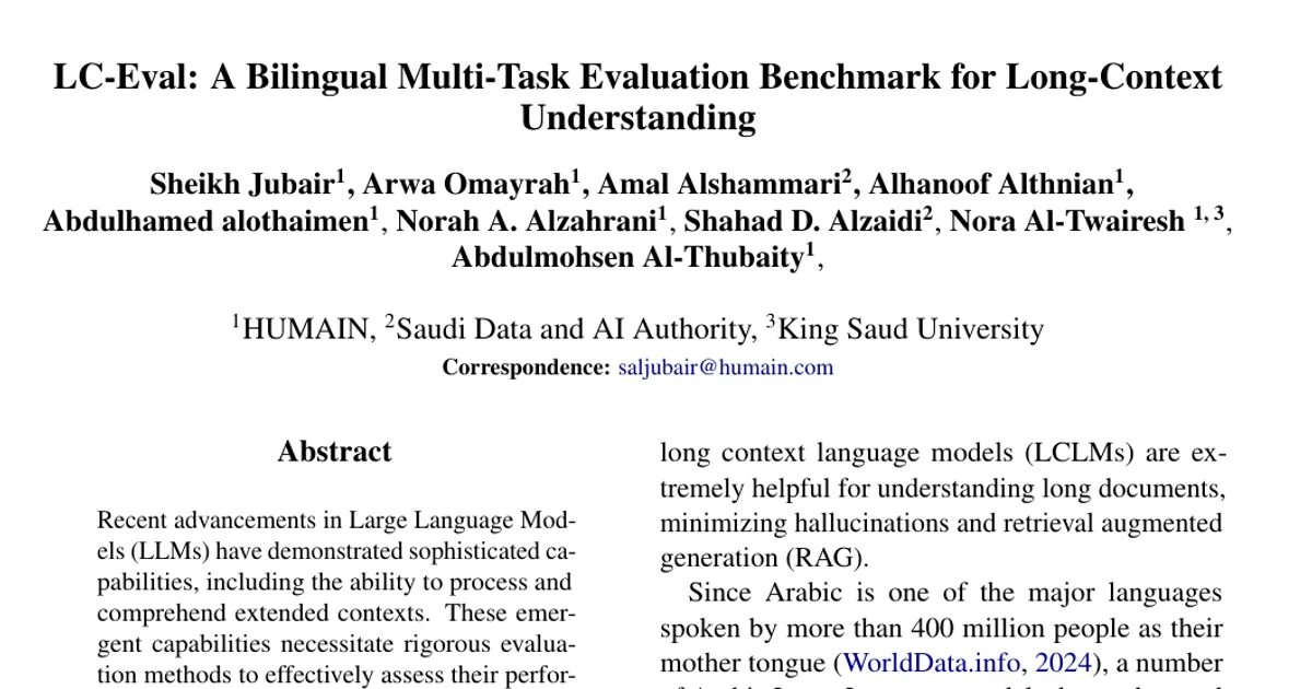 LC-Eval: A Bilingual Multi-Task Evaluation Benchmark for Long-Context Understanding