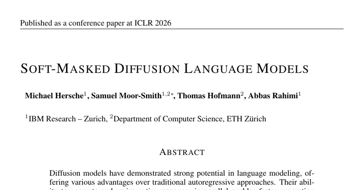 Soft-Masked Diffusion Language Models
