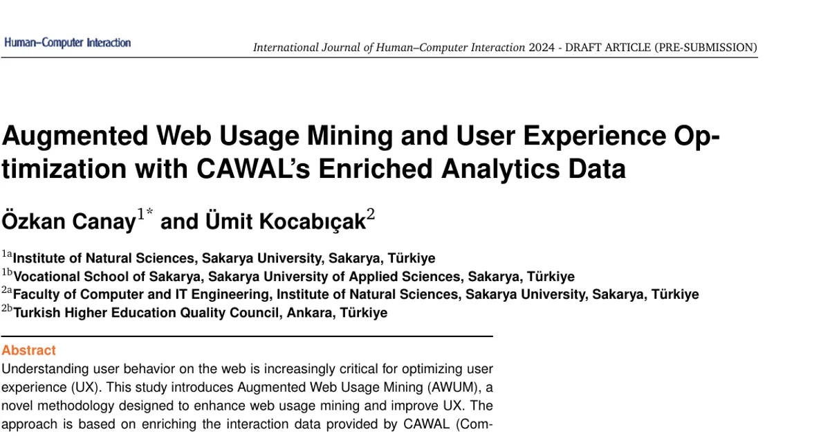 Augmented Web Usage Mining and User Experience Optimization with CAWAL's Enriched Analytics Data