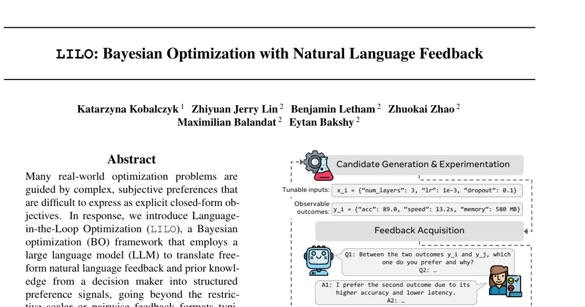 LILO: Bayesian Optimization with Natural Language Feedback