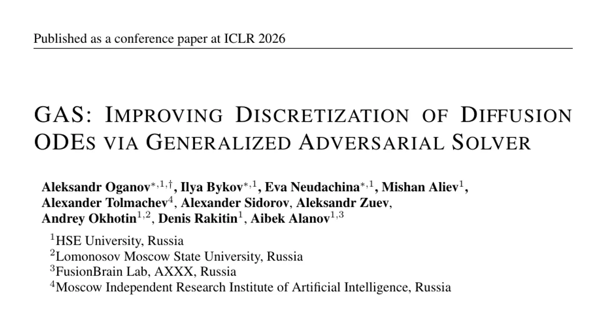 GAS: Improving Discretization of Diffusion ODEs via Generalized Adversarial Solver