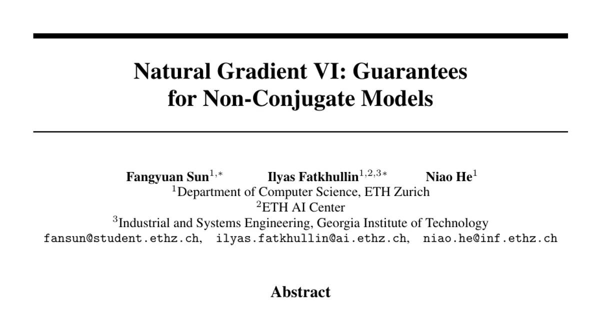 Natural Gradient VI: Guarantees for Non-Conjugate Models