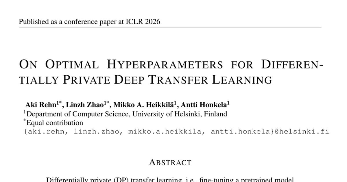 On Optimal Hyperparameters for Differentially Private Deep Transfer Learning
