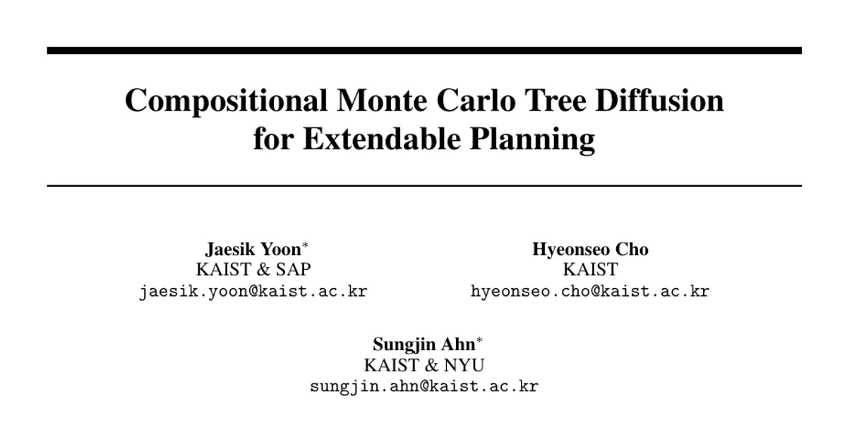 Compositional Monte Carlo Tree Diffusion for Extendable Planning