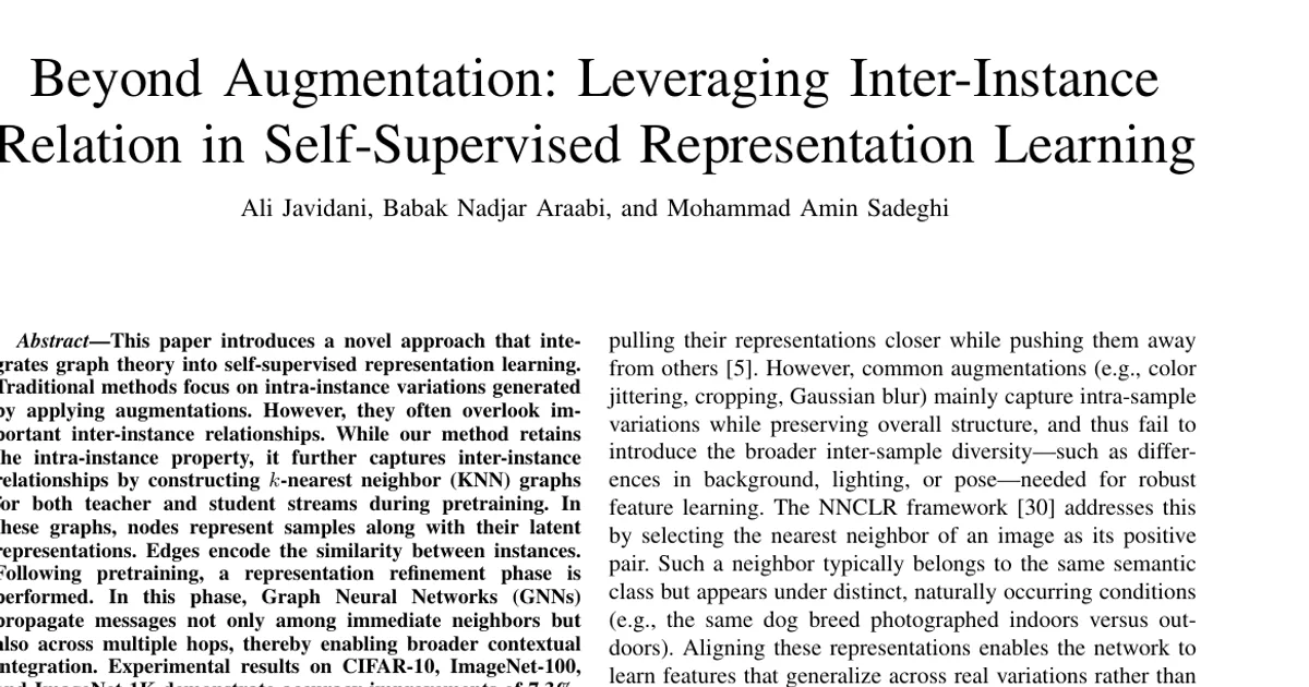 Beyond Augmentation: Leveraging Inter-Instance Relation in Self-Supervised Representation Learning