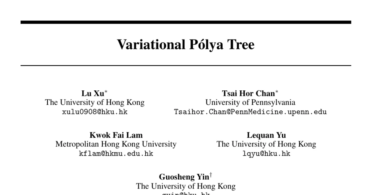 Variational Polya Tree