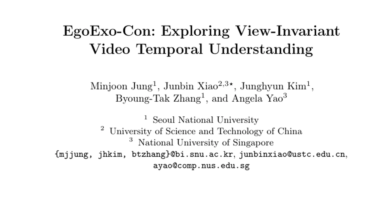 EgoExo-Con: Exploring View-Invariant Video Temporal Understanding