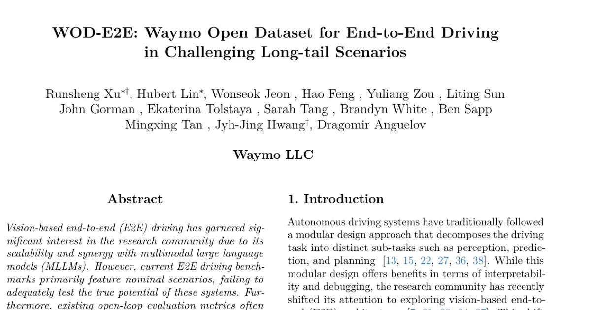 WOD-E2E: Waymo Open Dataset for End-to-End Driving in Challenging Long-tail Scenarios