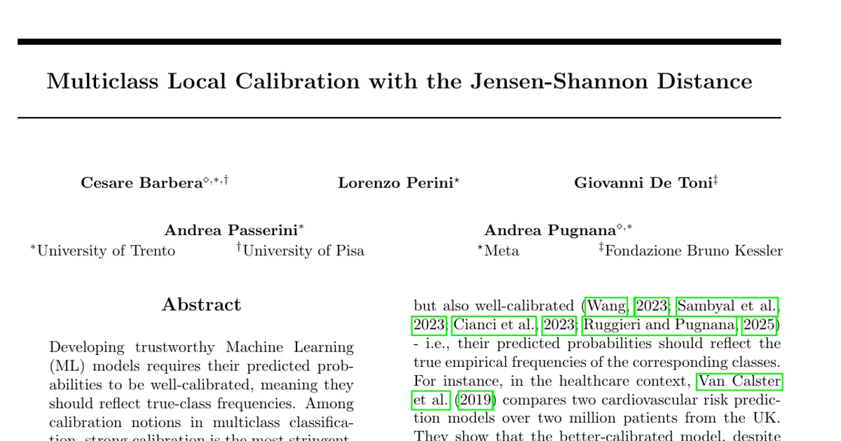 Multiclass Local Calibration with the Jensen-Shannon Distance