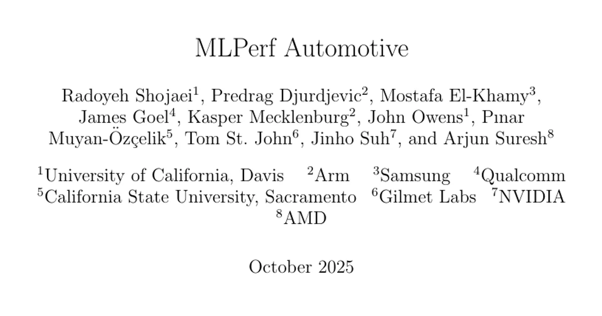 MLPerf Automotive