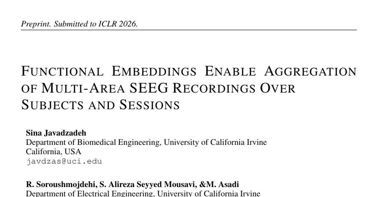 Functional embeddings enable Aggregation of multi-area SEEG recordings over subjects and sessions