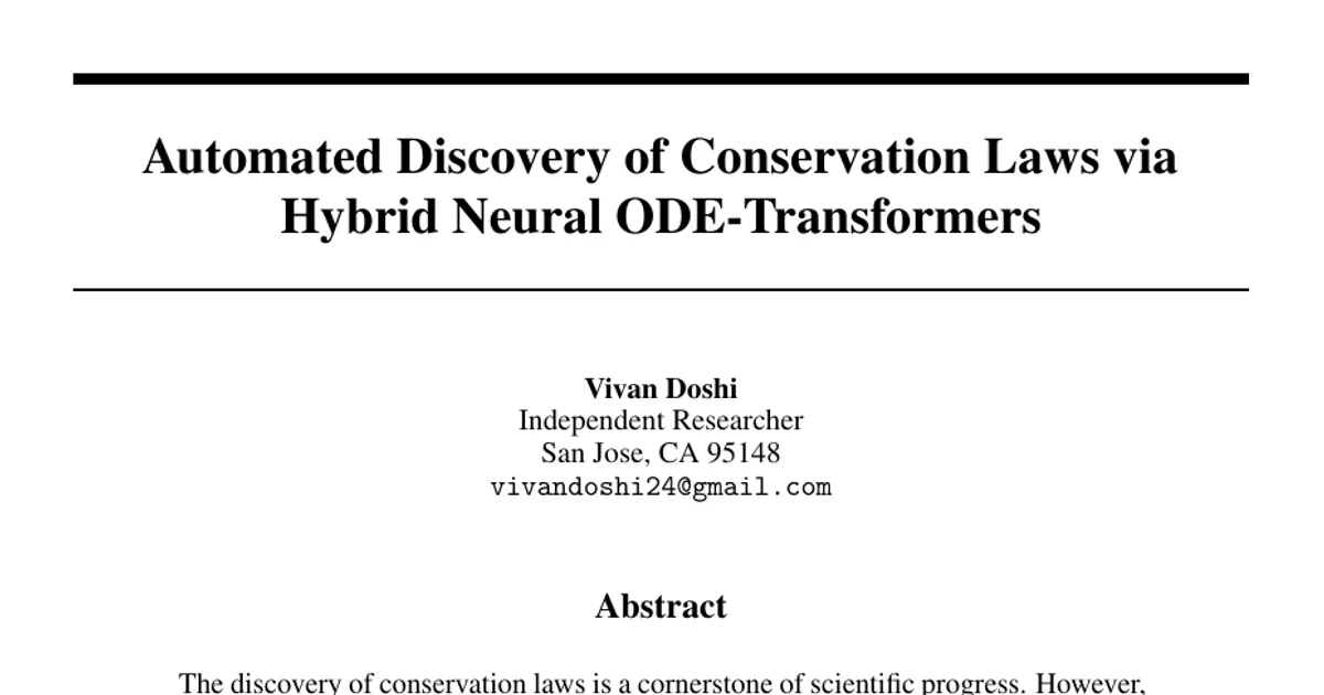 Automated Discovery of Conservation Laws via Hybrid Neural ODE-Transformers