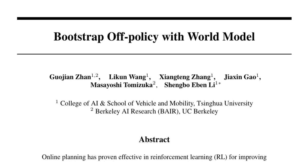 Bootstrap Off-policy with World Model