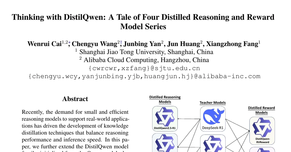 Thinking with DistilQwen: A Tale of Four Distilled Reasoning and Reward Model Series