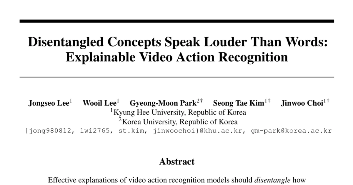 Disentangled Concepts Speak Louder Than Words: Explainable Video Action Recognition