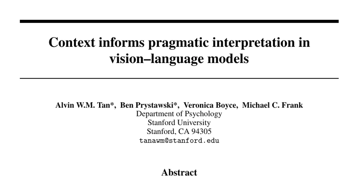 Context informs pragmatic interpretation in vision-language models