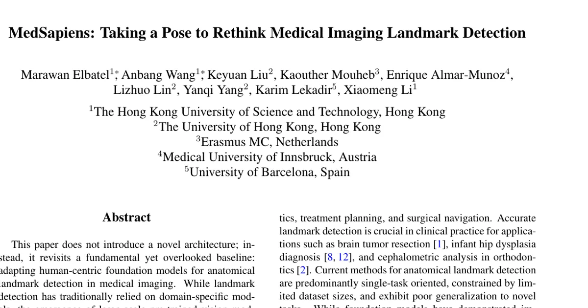 MedSapiens: Taking a Pose to Rethink Medical Imaging Landmark Detection