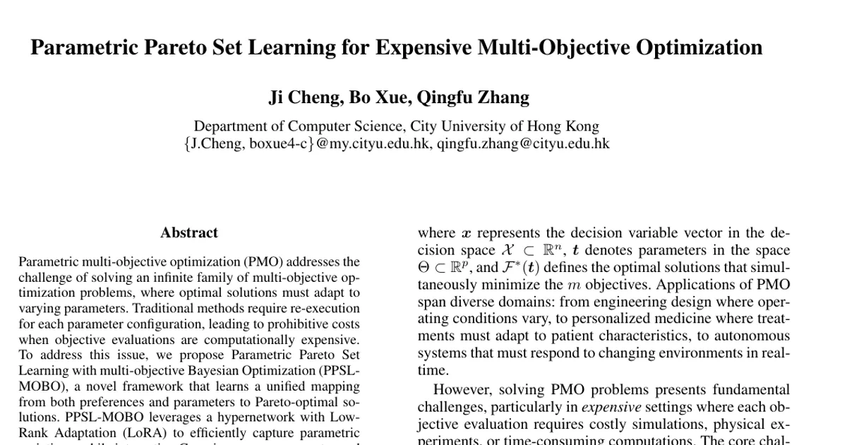 Parametric Pareto Set Learning for Expensive Multi-Objective Optimization