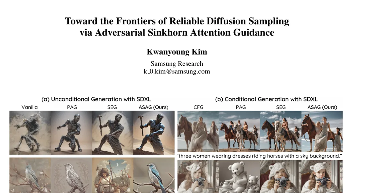 Toward the Frontiers of Reliable Diffusion Sampling via Adversarial Sinkhorn Attention Guidance