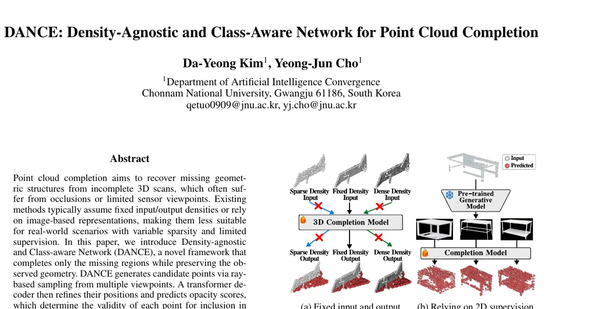 DANCE: Density-agnostic and Class-aware Network for Point Cloud Completion