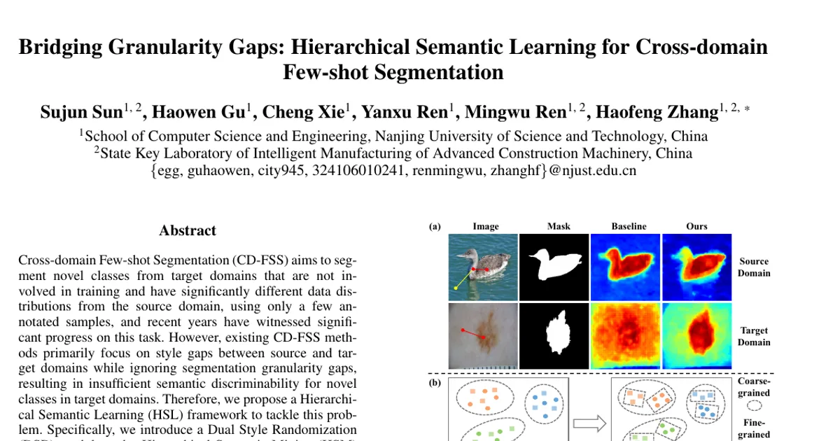 Bridging Granularity Gaps: Hierarchical Semantic Learning for Cross-domain Few-shot Segmentation