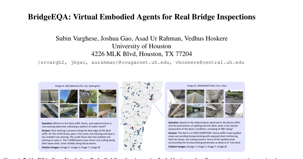 BridgeEQA: Virtual Embodied Agents for Real Bridge Inspections