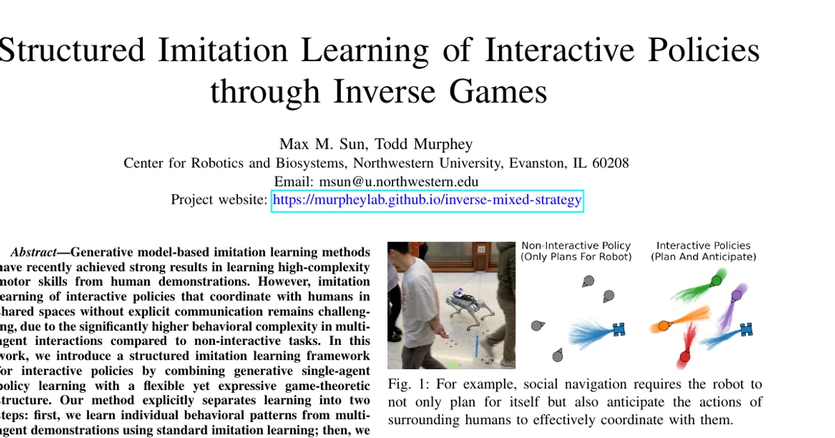 Structured Imitation Learning of Interactive Policies through Inverse Games