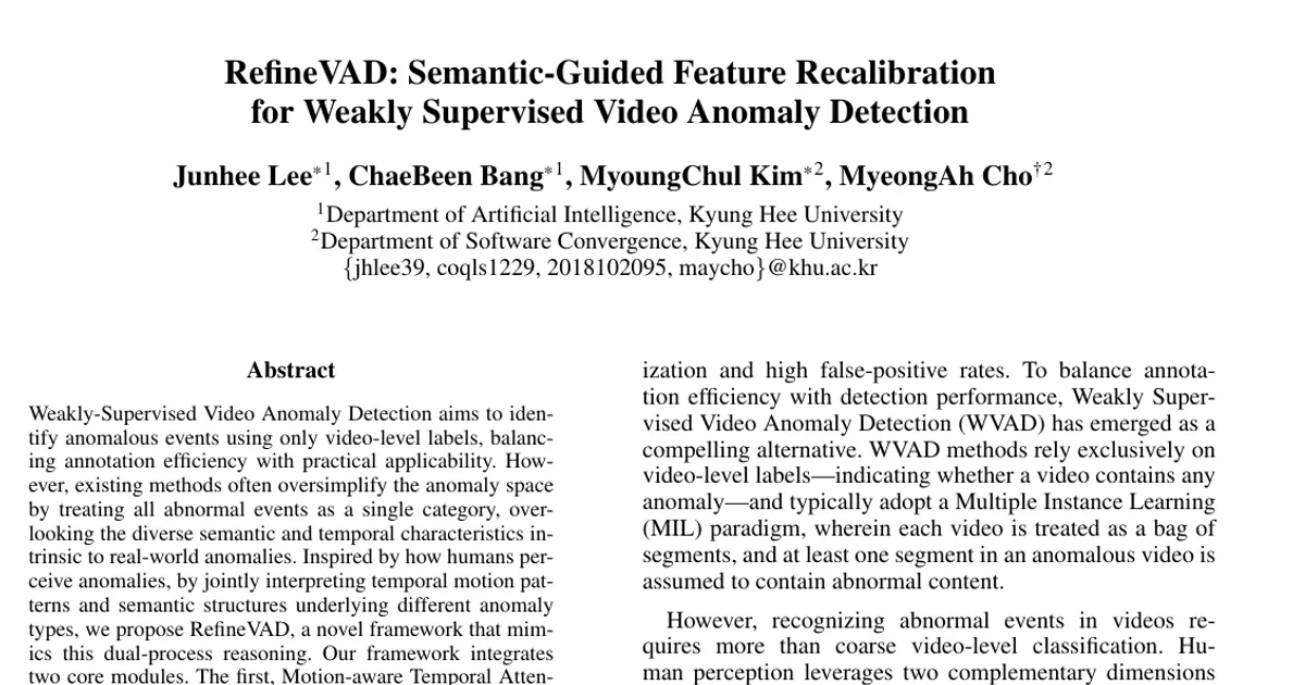 RefineVAD: Semantic-Guided Feature Recalibration for Weakly Supervised Video Anomaly Detection