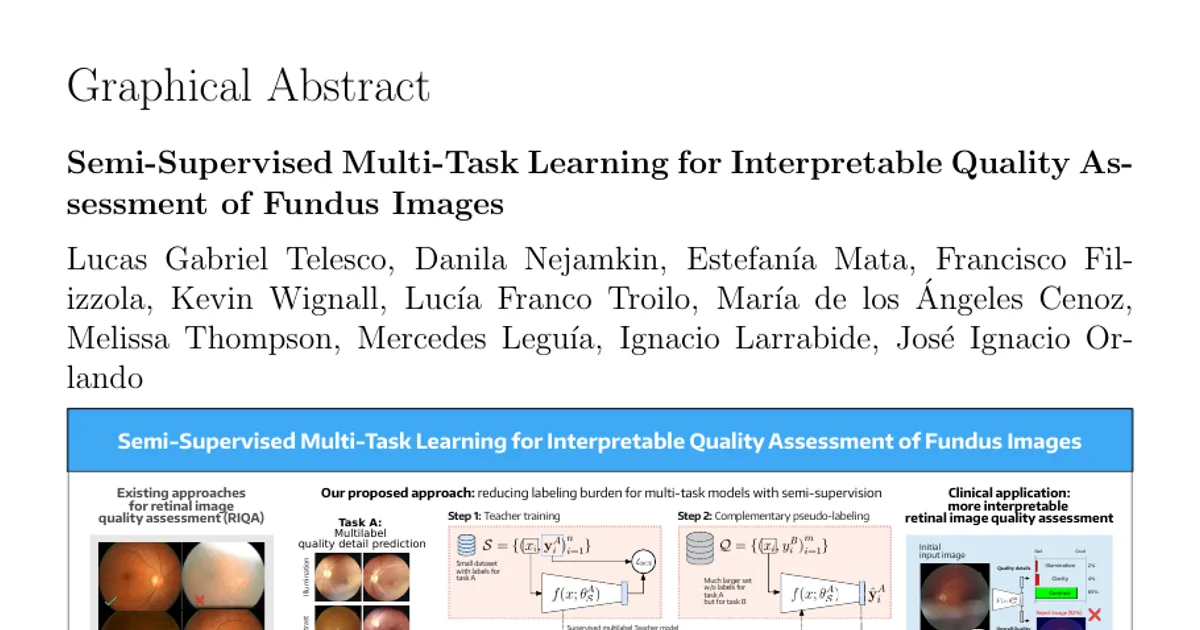 Semi-Supervised Multi-Task Learning for Interpretable Quality As- sessment of Fundus Images