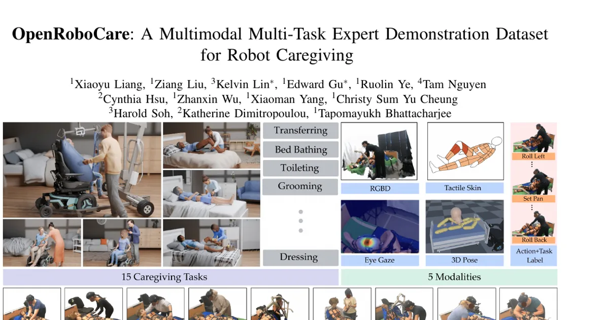 OpenRoboCare: A Multimodal Multi-Task Expert Demonstration Dataset for Robot Caregiving