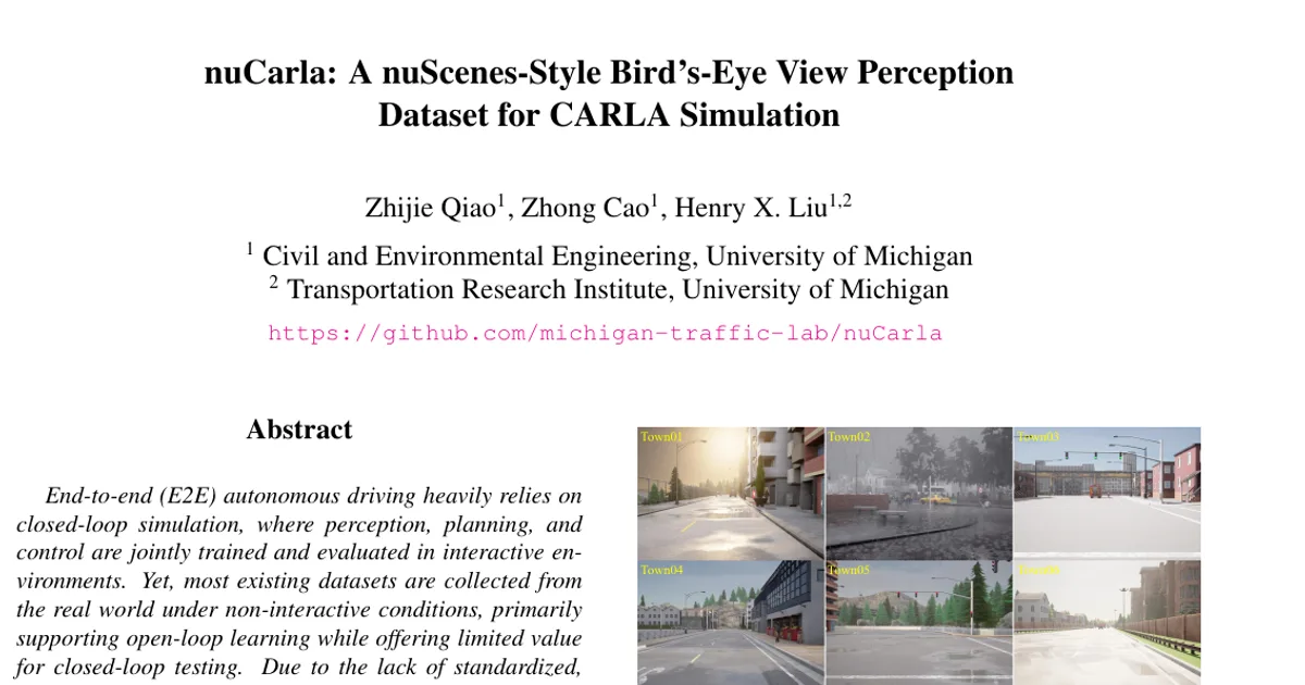 nuCarla: A nuScenes-Style Bird's-Eye View Perception Dataset for CARLA Simulation