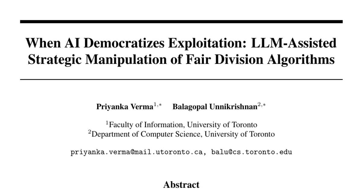 When AI Democratizes Exploitation: LLM-Assisted Strategic Manipulation of Fair Division Algorithms