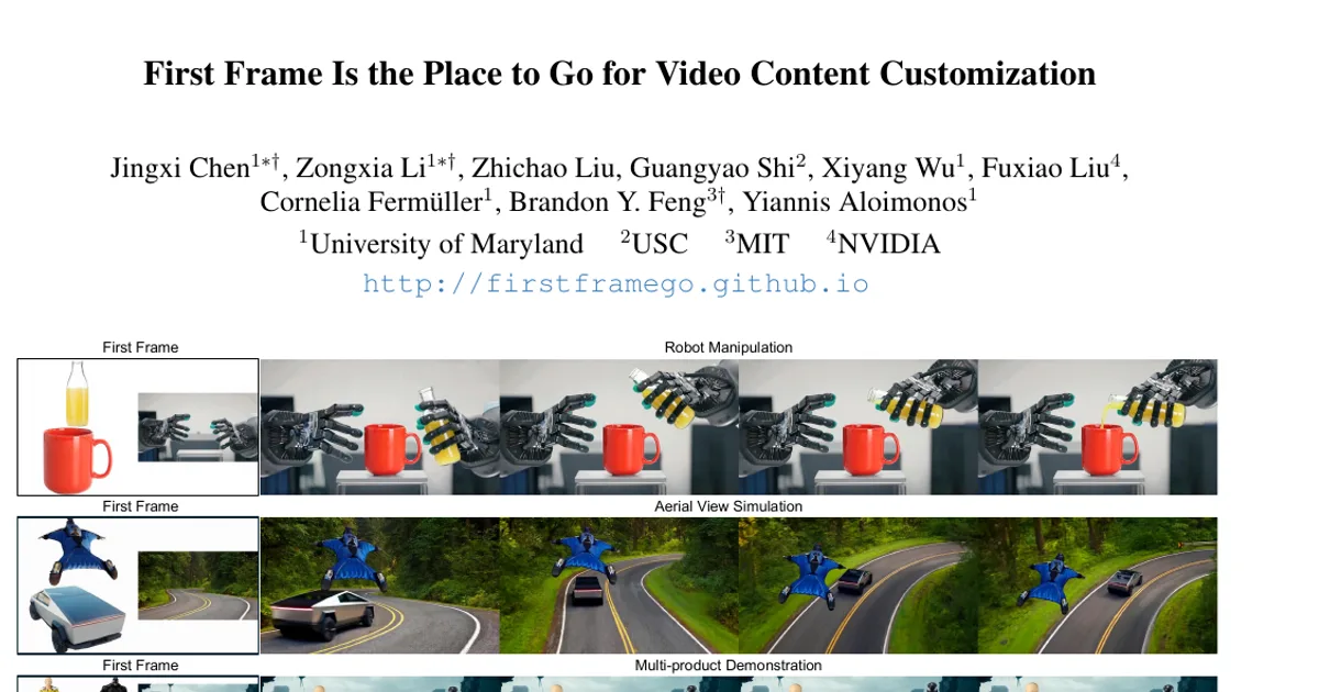 First Frame Is the Place to Go for Video Content Customization