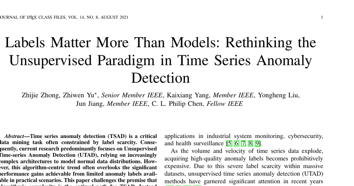 Labels Matter More Than Models: Rethinking the Unsupervised Paradigm in Time Series Anomaly Detection