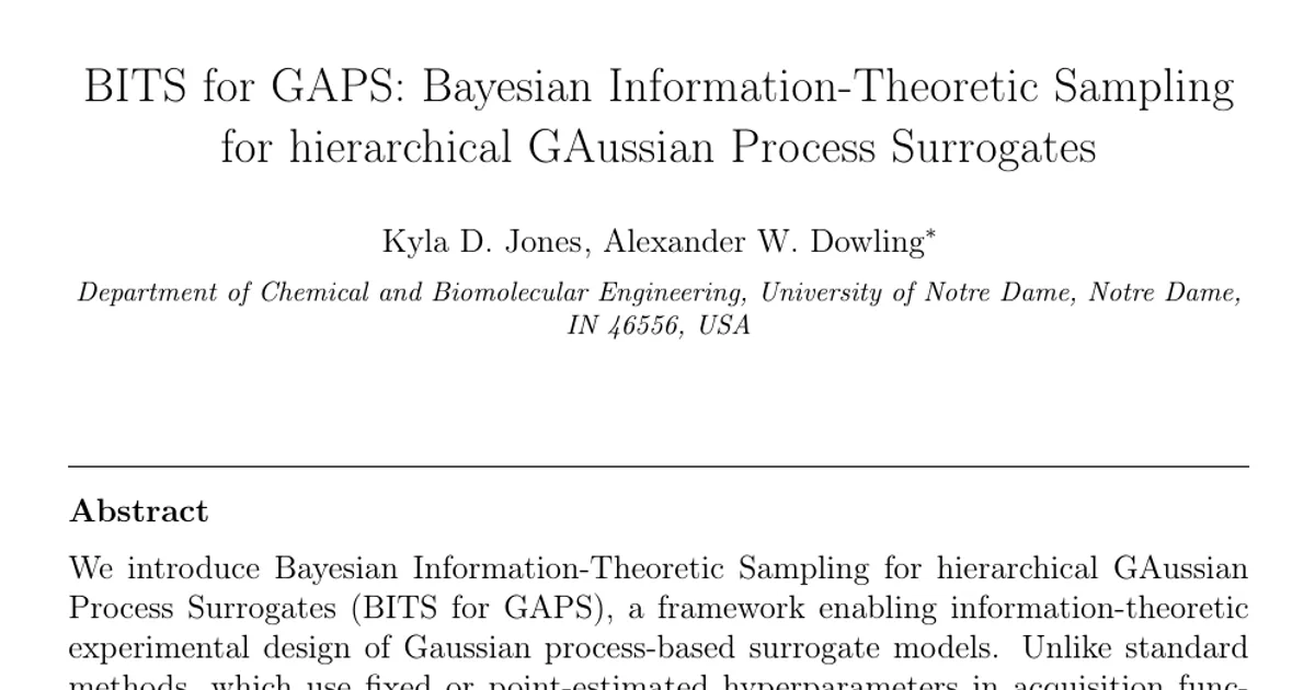 BITS for GAPS: Bayesian Information-Theoretic Sampling for hierarchical GAussian Process Surrogates