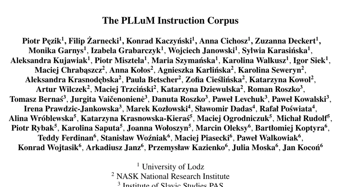 The PLLuM Instruction Corpus