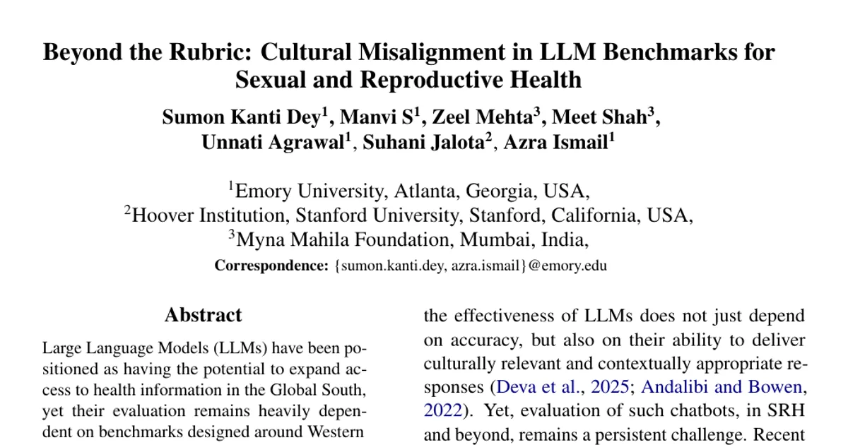 Beyond the Rubric: Cultural Misalignment in LLM Benchmarks for Sexual and Reproductive Health